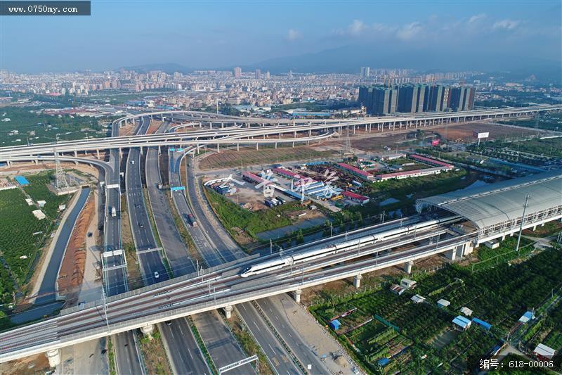 深茂铁路新会段_深茂铁路,航拍,景色,会城,交通