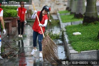 超强台风天鸽过后的义工们