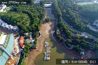 航拍玉湖环湖路升级改造工程