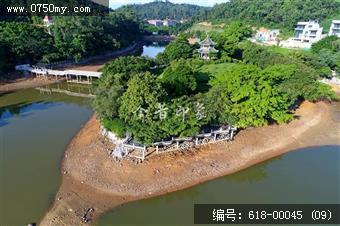 航拍玉湖环湖路升级改造工程