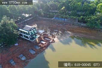 航拍玉湖环湖路升级改造工程