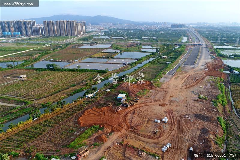 江门大道施工（江门站路段)_江门大道,航拍,城市建设,枢纽新城,交通道路