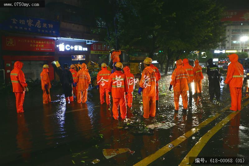 台风“山竹”对新会城区的影响_台风,山竹,城管,抗灾,城区