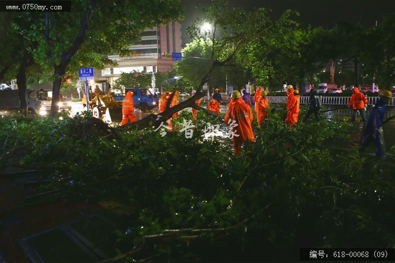 台风“山竹”对新会城区的影响_台风,山竹,城管,抗灾,城区
