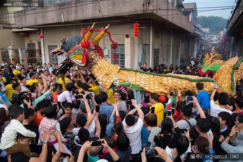 龙舞贺新年_三江,仁和里,金龙巡游,春节,舞龙