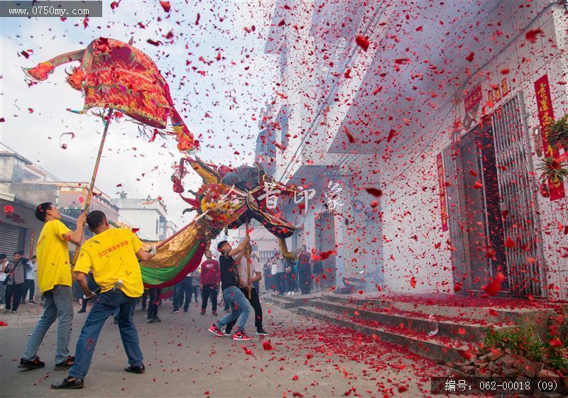 龙舞贺新年_三江,仁和里,金龙巡游,春节,舞龙