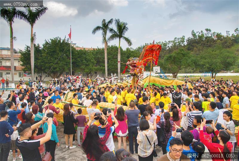 龙舞贺新年_三江,仁和里,金龙巡游,春节,舞龙