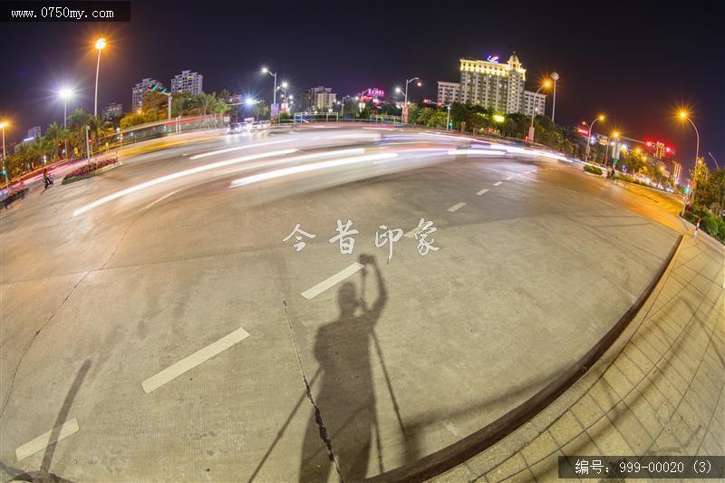 万达广场附近路段夜景_万达广场,夜景,道路,延时摄影