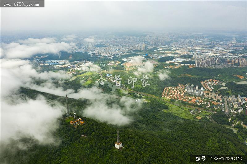 雨后圭峰_文明城事,圭峰山,航拍