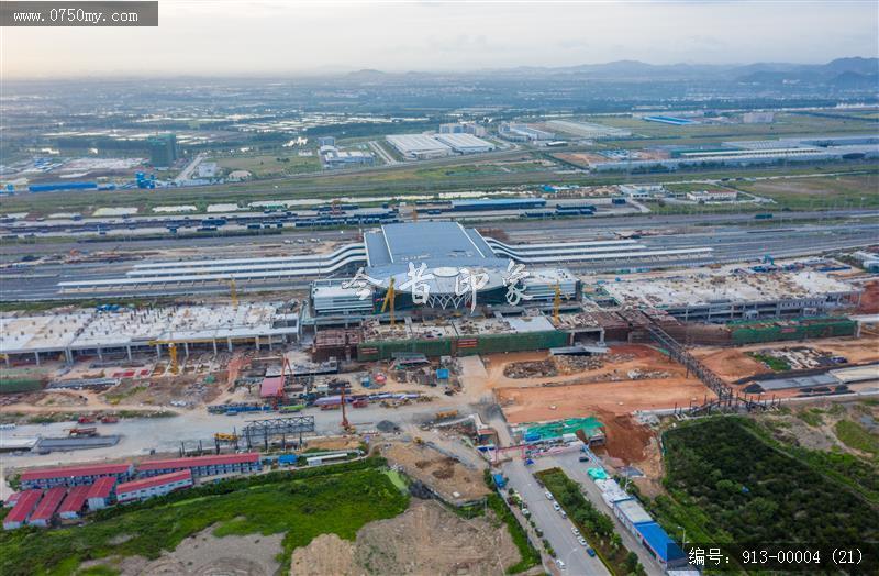 崭新江门站_江门站,建筑,航拍