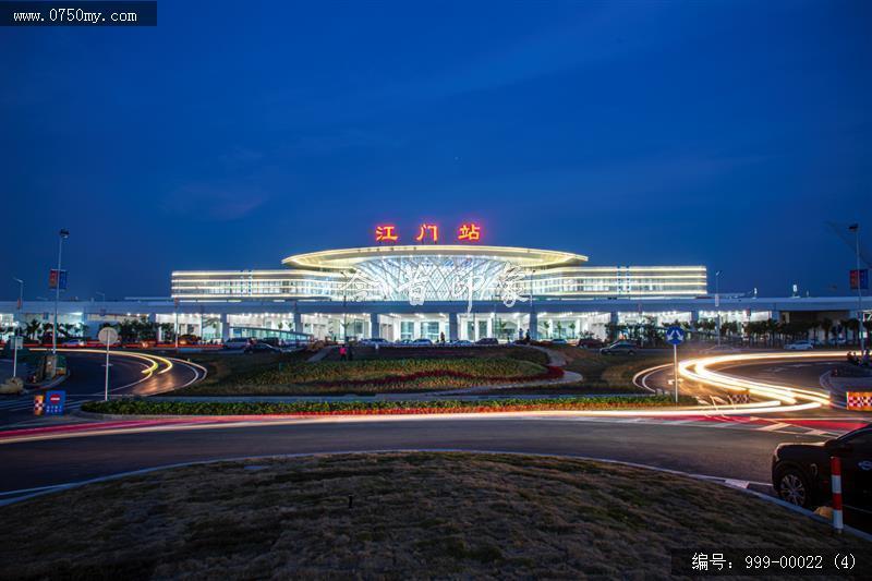 月映江门站_江门站,夜景,建筑