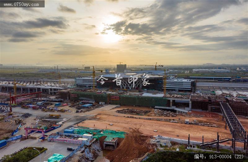 崭新江门站_江门站,建筑,航拍