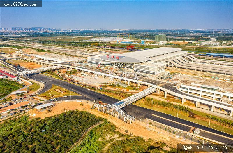 崭新江门站_江门站,建筑,航拍