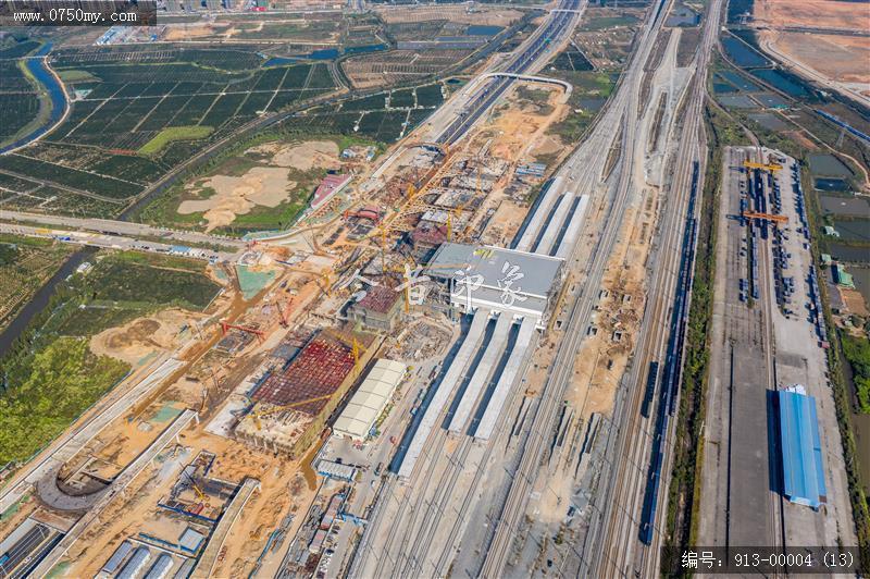 崭新江门站_江门站,建筑,航拍