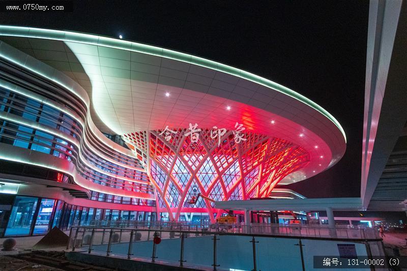 夜探江门站_夜景,江门站,建筑