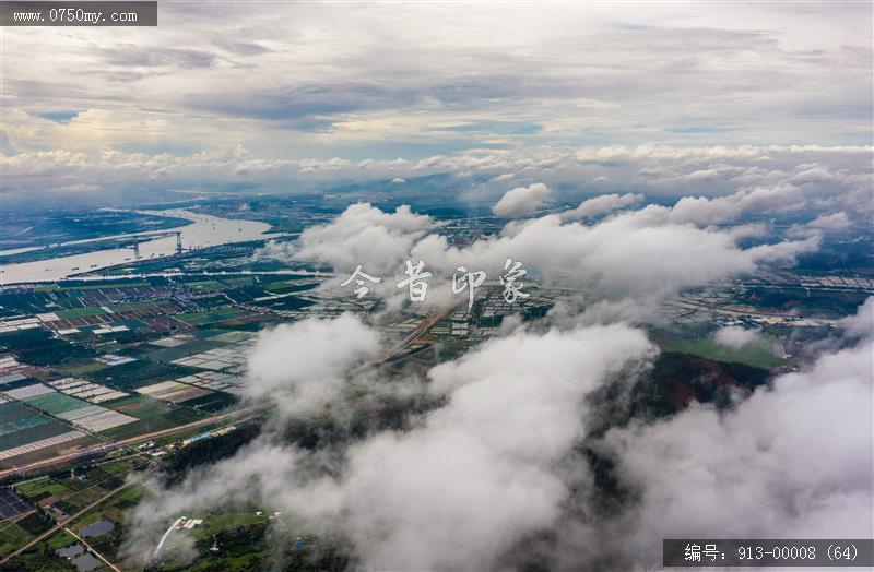 云过三江_航拍,城乡一体,自然景观