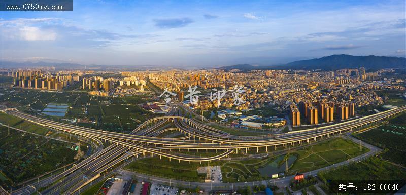 新会东甲立交会城全景_航拍,东甲立交,江门大道,全景