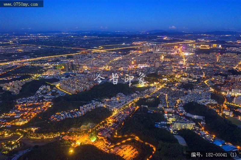 会城夜景_航拍,夜景,繁华,五光十色