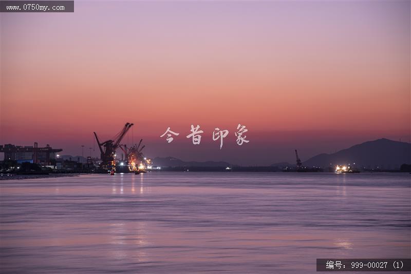 远眺潭江_日出,风光