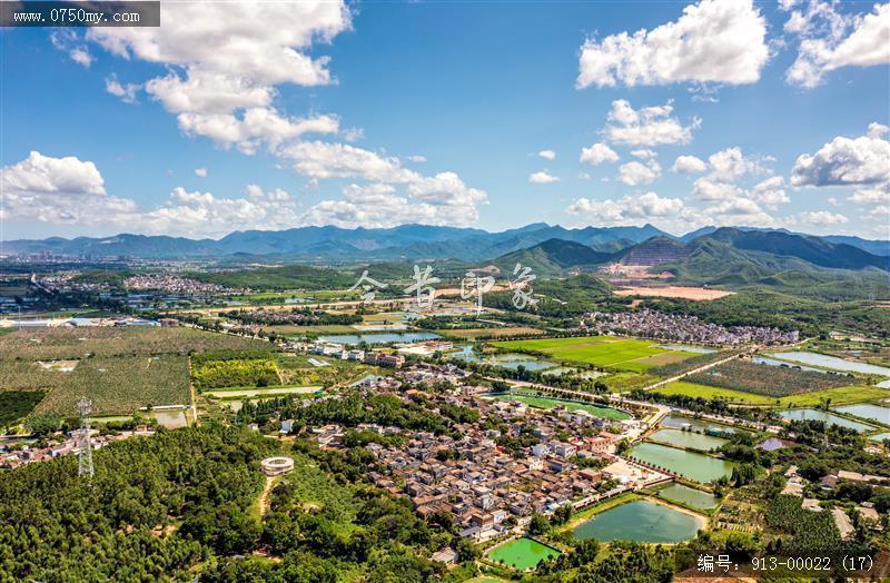 坑口村_航拍,乡村大景