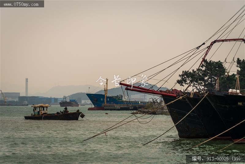 崖门渔港_航拍,人文