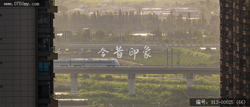 高铁穿梭_航拍,交通水利