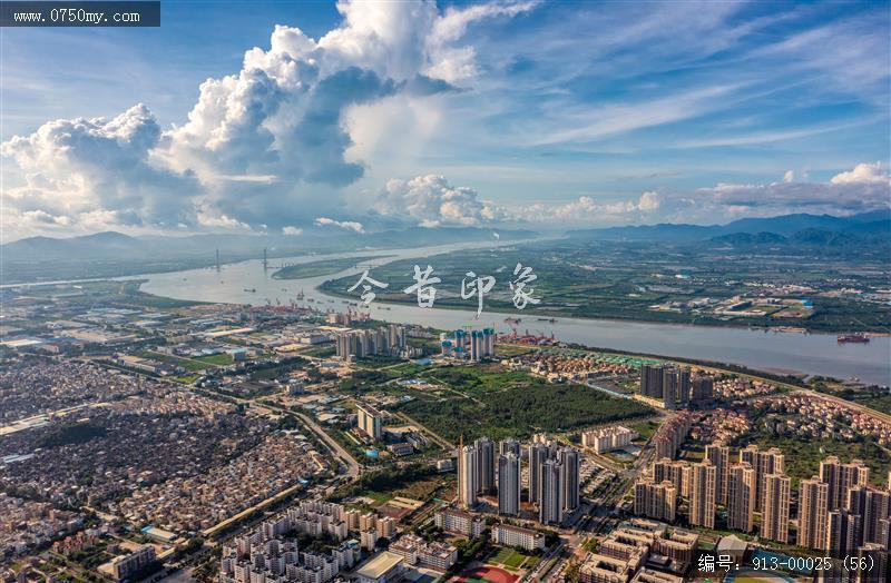 新会大景_航拍,城市景色