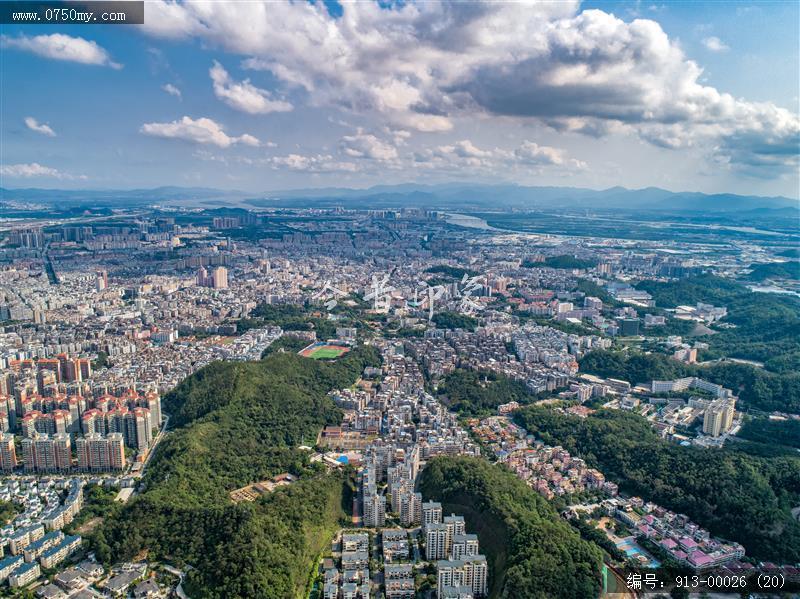 新会大景_航拍,城市景色