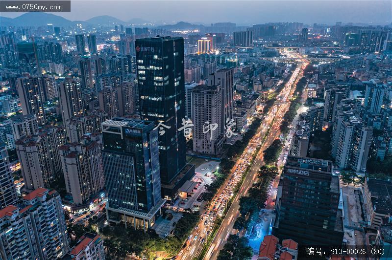 珠海夜景_航拍,城市景色