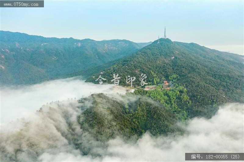 圭峰山玉台寺云海_航拍,圭峰山,自然景观