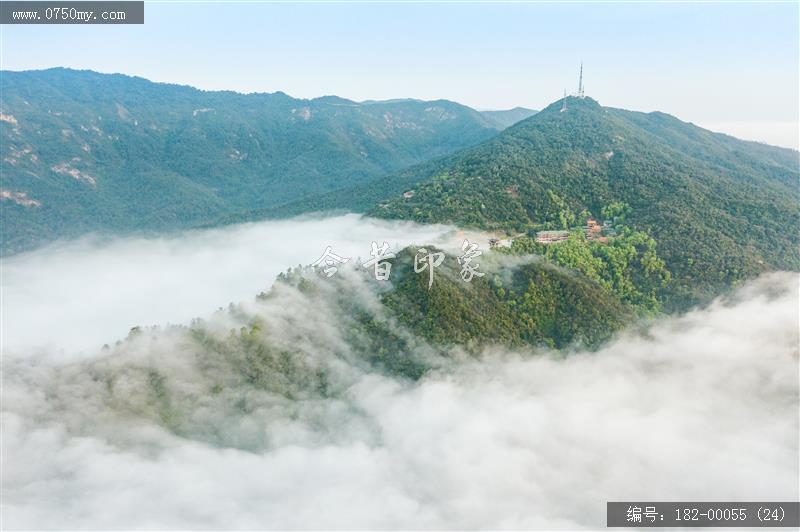 圭峰山玉台寺云海_航拍,圭峰山,自然景观