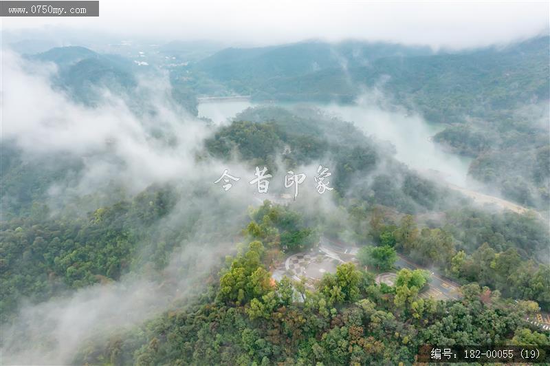 圭峰山碧霞楼云雾_航拍,圭峰山,自然景观