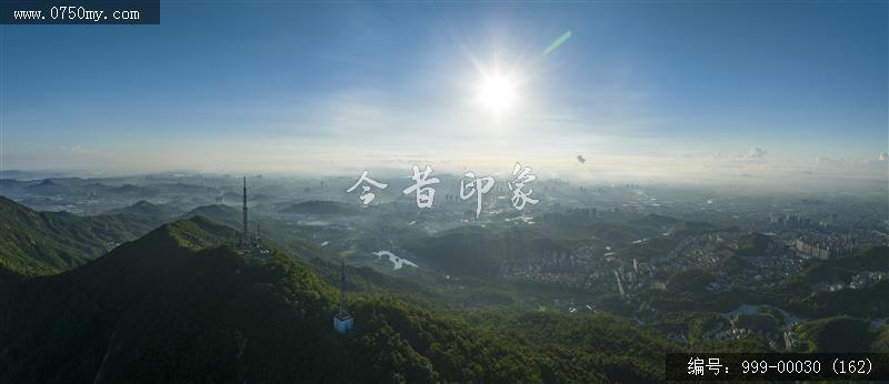 航拍圭峰山_航拍,旅游景点,自然景观