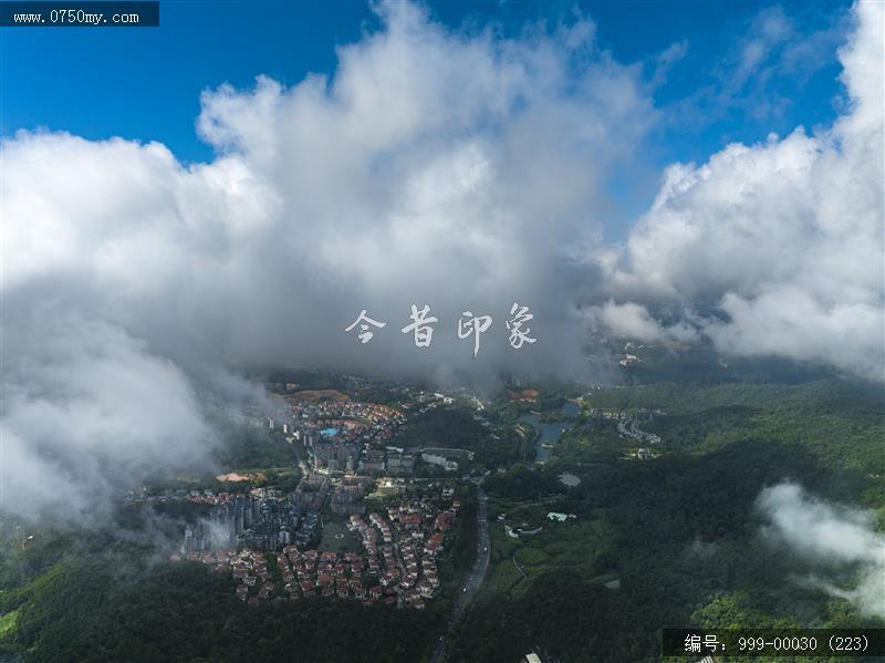 航拍圭峰山_航拍,旅游景点,自然景观