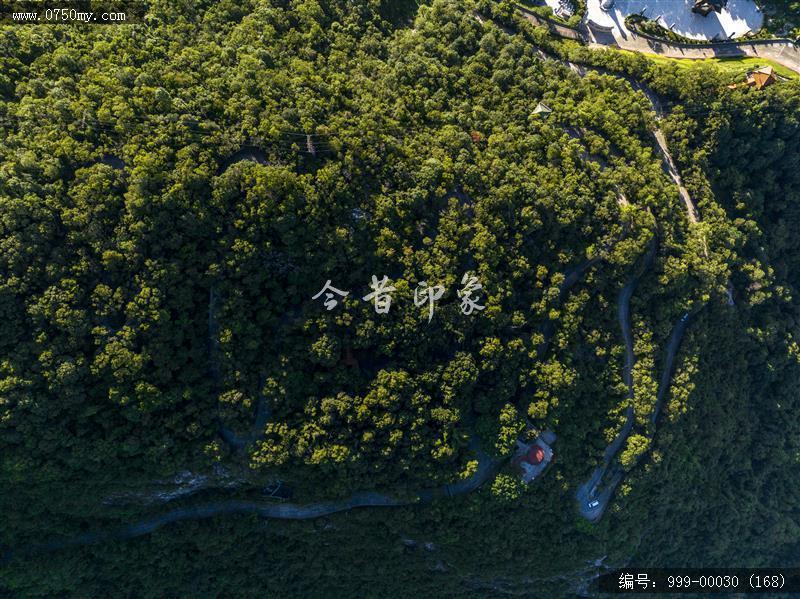 航拍圭峰山_航拍,旅游景点,自然景观