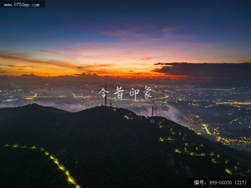 航拍圭峰山_航拍,旅游景点,自然景观