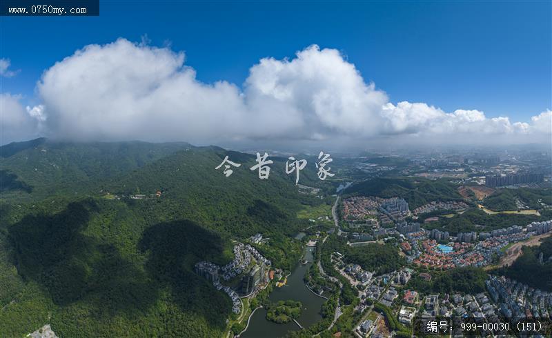 航拍圭峰山_航拍,旅游景点,自然景观