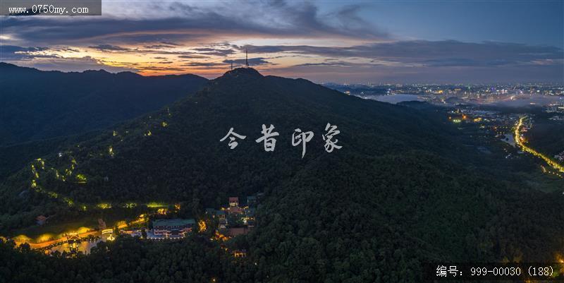 航拍圭峰山_航拍,旅游景点,自然景观