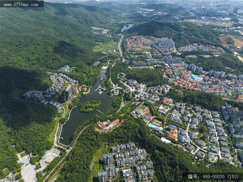 航拍圭峰山_航拍,旅游景点,自然景观
