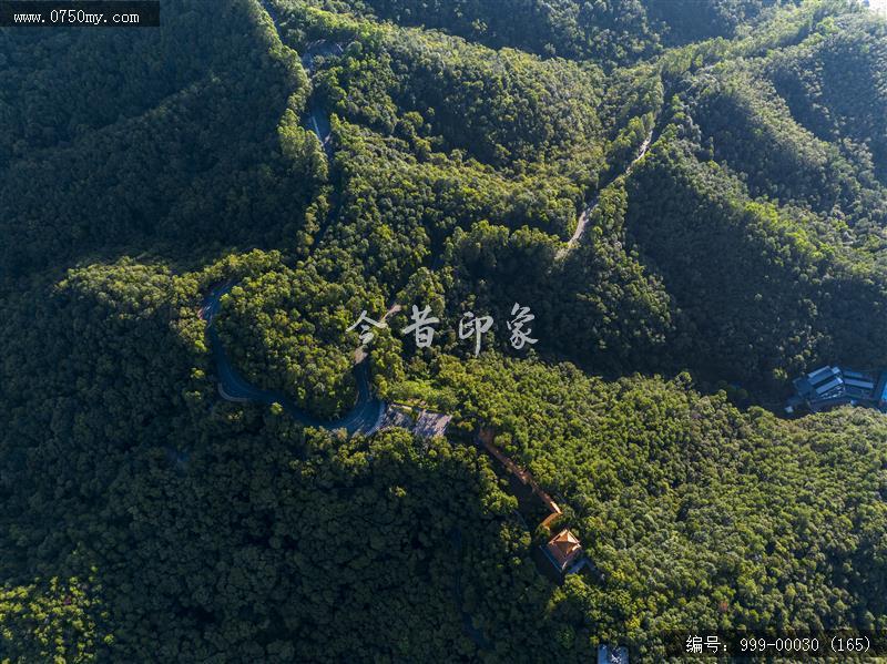 航拍圭峰山_航拍,旅游景点,自然景观