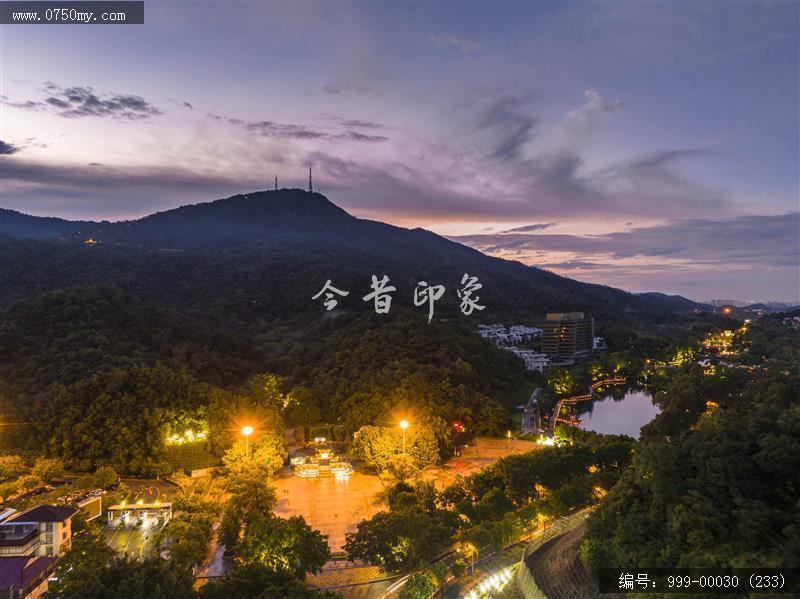 航拍圭峰山_航拍,旅游景点,自然景观