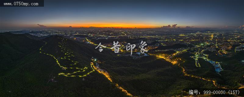 航拍圭峰山_航拍,旅游景点,自然景观
