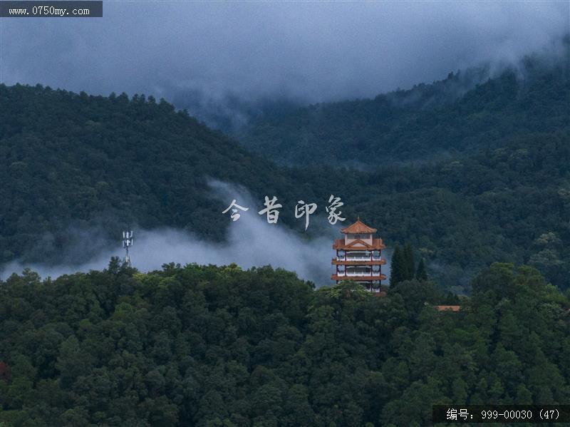 航拍碧霞楼_航拍,旅游景点