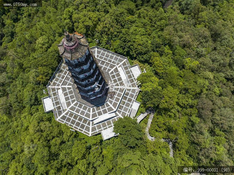 凌云塔_航拍,旅游景点,地标