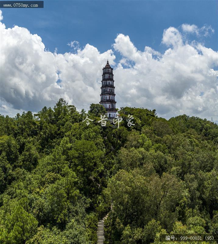 凌云塔_航拍,旅游景点,地标