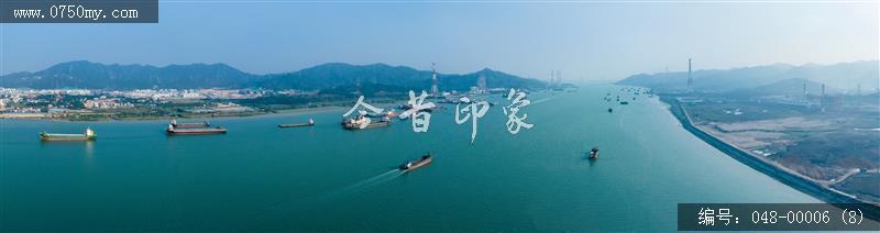 崖门大景_航拍,交通水利
