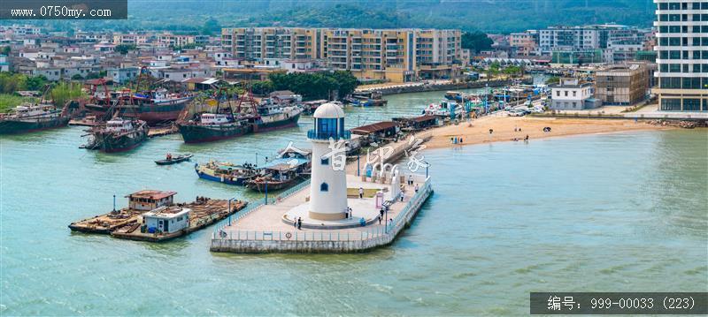 崖门灯塔公园_航拍,美丽乡村
